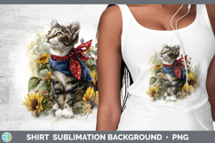 GorgeousAnimals Sunflower Patriotic Shirt design.