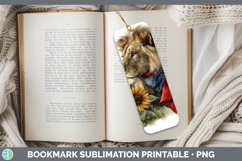 GorgeousAnimals Sunflower Patriotic Bookmark design.