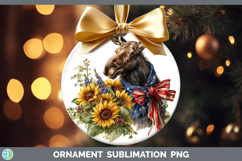 GorgeousAnimals Sunflower Patriotic Ornament design.