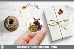 GorgeousAnimals Sunflower Patriotic Stickers design.