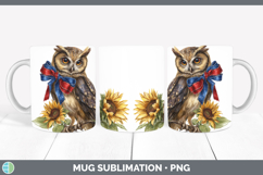 GorgeousAnimals Sunflower Patriotic Mug Wrap design.