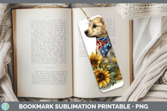 GorgeousAnimals Sunflower Patriotic Bookmark design.