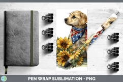 GorgeousAnimals Sunflower Patriotic Pen Wrap design.