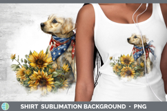 GorgeousAnimals Sunflower Patriotic Shirt design.