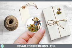 GorgeousAnimals Sunflower Patriotic Stickers design.