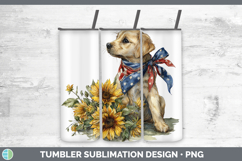 GorgeousAnimals Sunflower Patriotic Tumbler design.