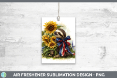 GorgeousAnimals Sunflower Patriotic Air Freshener design.