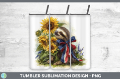 GorgeousAnimals Sunflower Patriotic Tumbler design.