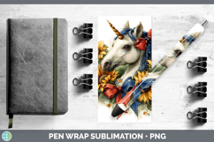GorgeousAnimals Sunflower Patriotic Pen Wrap design.