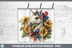 GorgeousAnimals Sunflower Patriotic Tumbler design.