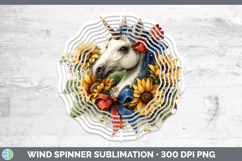 GorgeousAnimals Sunflower Patriotic Wind Spinner design.