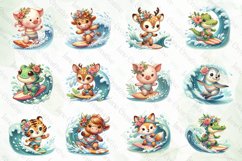 Animals Surfing Sublimation Clipart Product Image 4