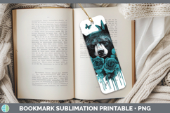 GorgeousAnimals Teal Drips Bookmark design.