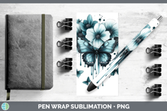 GorgeousAnimals Teal Drips Pen Wrap design.