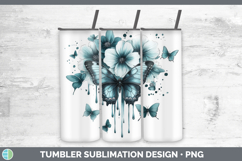 GorgeousAnimals Teal Drips Tumbler design.