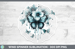 GorgeousAnimals Teal Drips Wind Spinner design.