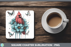 GorgeousAnimals Teal Drips Square Coaster design.