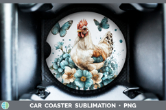 GorgeousAnimals Teal Drips Car Coaster design.