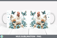 GorgeousAnimals Teal Drips Mug Wrap design.