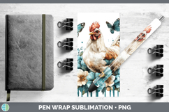 GorgeousAnimals Teal Drips Pen Wrap design.