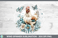 GorgeousAnimals Teal Drips Wind Spinner design.