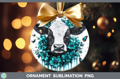 GorgeousAnimals Teal Drips Ornament design.