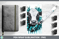 GorgeousAnimals Teal Drips Pen Wrap design.