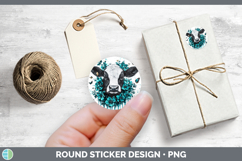 GorgeousAnimals Teal Drips Stickers design.