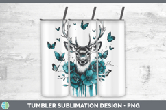 GorgeousAnimals Teal Drips Tumbler design.