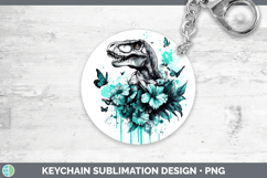 GorgeousAnimals Teal Drips Keychain design.