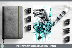 GorgeousAnimals Teal Drips Pen Wrap design.