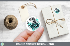 GorgeousAnimals Teal Drips Stickers design.