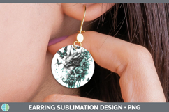 GorgeousAnimals Teal Drips Round Earrings design.