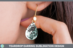GorgeousAnimals Teal Drips Teardrop Earrings design.