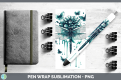 GorgeousAnimals Teal Drips Pen Wrap design.