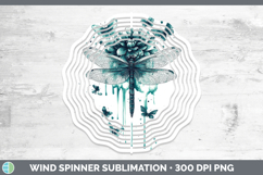 GorgeousAnimals Teal Drips Wind Spinner design.