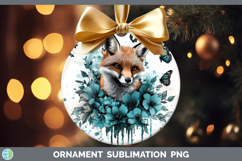 GorgeousAnimals Teal Drips Ornament design.