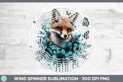 GorgeousAnimals Teal Drips Wind Spinner design.