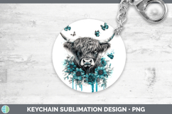 GorgeousAnimals Teal Drips Keychain design.
