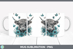 GorgeousAnimals Teal Drips Mug Wrap design.