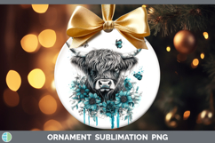 GorgeousAnimals Teal Drips Ornament design.