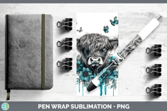 GorgeousAnimals Teal Drips Pen Wrap design.