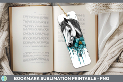 GorgeousAnimals Teal Drips Bookmark design.