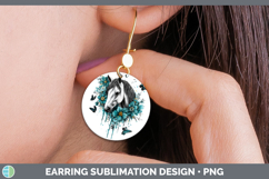 GorgeousAnimals Teal Drips Round Earrings design.