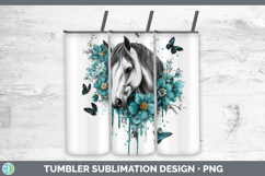 GorgeousAnimals Teal Drips Tumbler design.