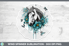 GorgeousAnimals Teal Drips Wind Spinner design.