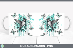GorgeousAnimals Teal Drips Mug Wrap design.