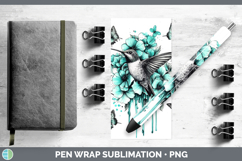 GorgeousAnimals Teal Drips Pen Wrap design.