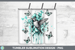 GorgeousAnimals Teal Drips Tumbler design.