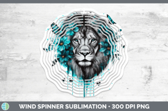 GorgeousAnimals Teal Drips Wind Spinner design.
